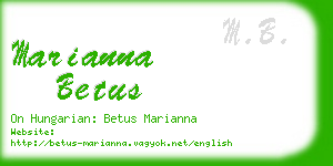 marianna betus business card